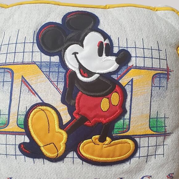 Ytg 1980s Walt Disney Co by Genus Mickey Mouse Classics Throw Pillow 12" x 12" - Picture 2 of 6